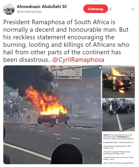 Ahmednasir abdullahi sc ahmednasirlaw following president ramaphosa of south afr