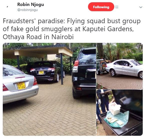 Robin njogu robinnjogu following fraudsters' paradise flying squad bust group of