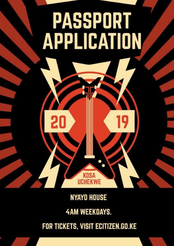 Passport application 20 19 kosa uchekwe nyayo house 4am weekdays. for tickets, v