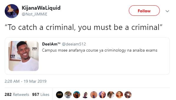 Kijanawaliquid not_jimmie follow to catch a criminal, you must be a criminal dee