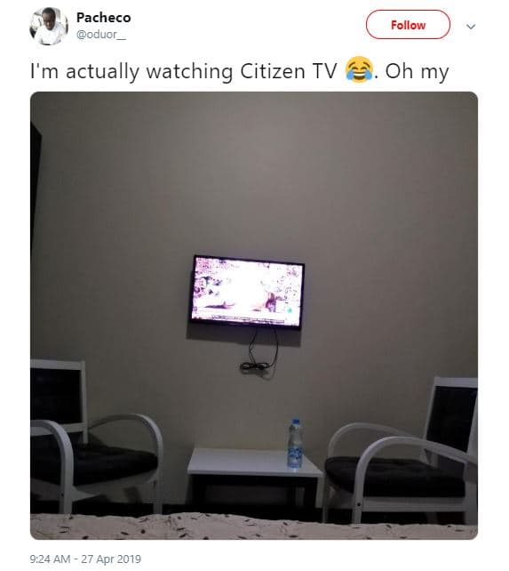 Pacheco oquor _ follow im actually watching citizen tv oh my 9.24 am 27 apr