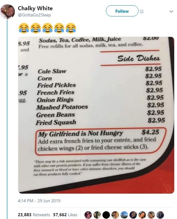 Chalky white gottagozsleep follow sodas tea, coflee, milk.juice s2uu 8.95 free r