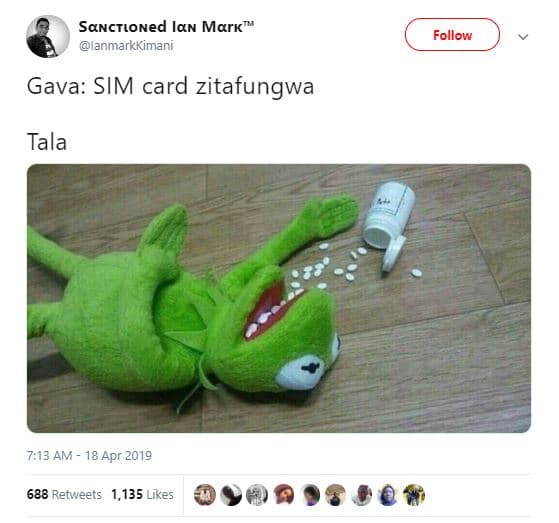 Sanctloned ian mark lanmarkkimani follow gava sim card zitafungwa tala 7.13 am _