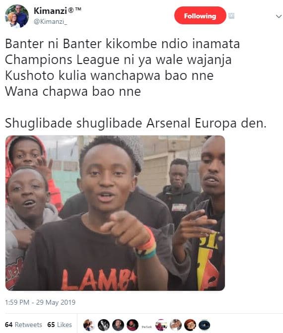 Kimanzi tm kimanzi_ following banter ni banter kikombe ndio inamata champions le