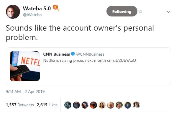 Wateba 5.0 iwateba following sounds like the account owner's personal problem. c