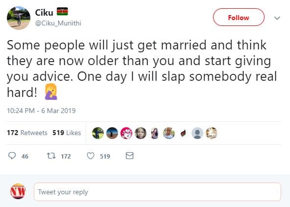 Ciku ciku_muriithi follow some people will just get married and think they are n