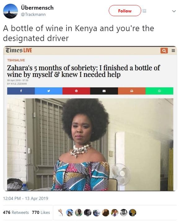 Übermensch trackmann follow a bottle of wine in kenya and you're the designated