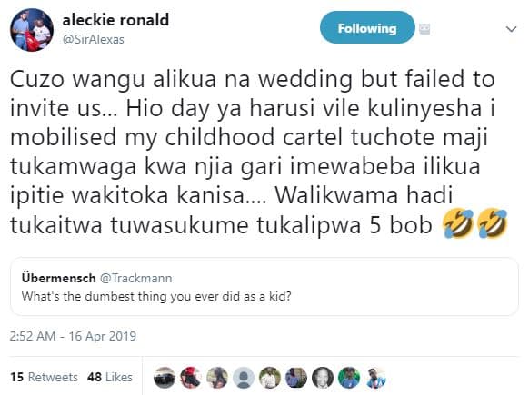 Aleckie ronald siralexas following cuzo wangu alikua na wedding but failed to in
