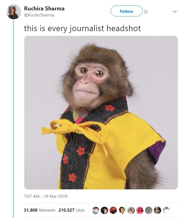 Ruchira sharma ruchosharma follow this is every journalist headshot 7,07 am 19 m