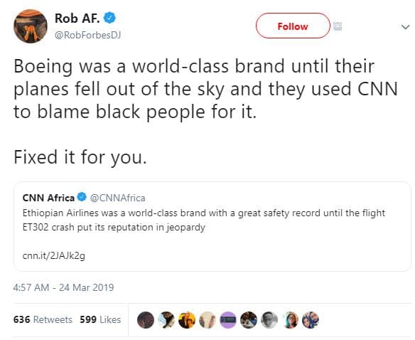 Rob af robforbesdj follow boeing was worldclass brand until their planes fell ou