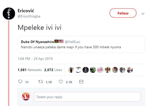 Ericovié ericodrogba follow mpeleke ivi ivi duke of nyanzshire halfluo nairobi u