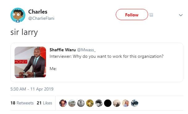 Charles charlieflani follow sir larry shaffie waru mwass interviewer why do ycu