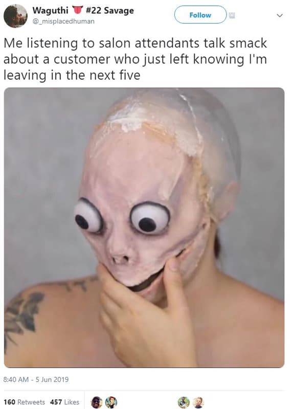 Waguthi 22 savage misplacechuman follow me listening to salon attendants talk sm