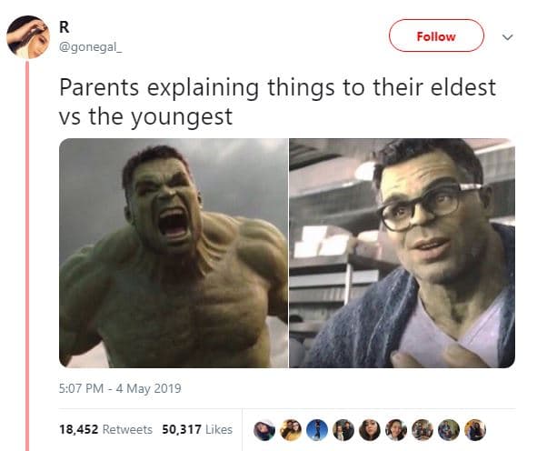 Follow gonegal _ parents explaining things to their eldest vs the youngest 5.07