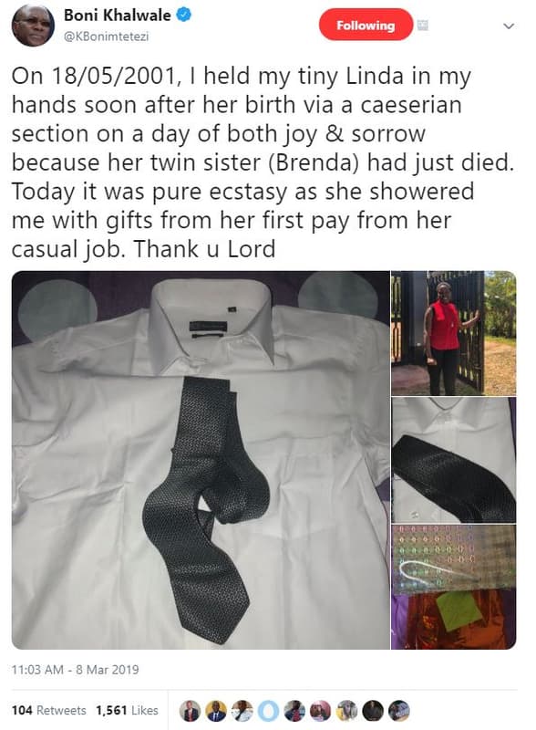 Boni khalwale kbonimtetezi following on 1805, held my tiny linda in my hands soo