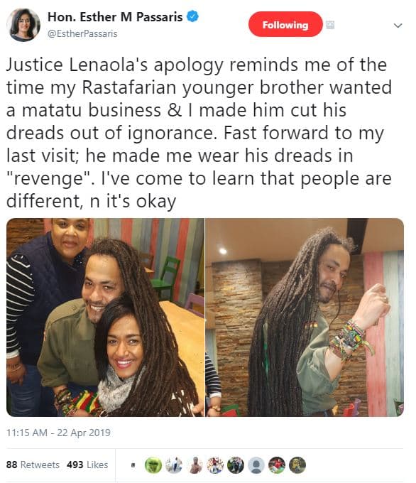 Hon. esther m passaris estherpassaris following justice lenaola's apology remind