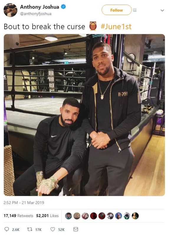 Anthony joshua anthonyfjoshua follow bout to break the curse juneist bkr bxk oxr
