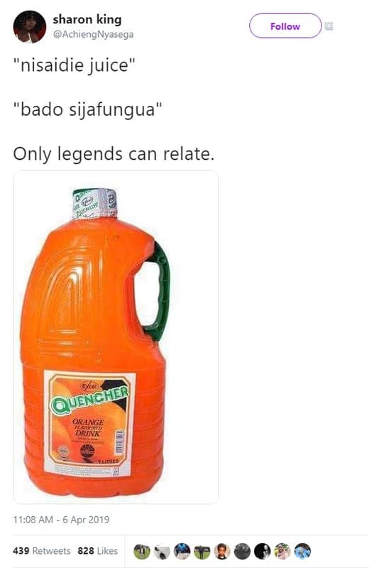 Sharon king achiengnyasega follow nisaidie juice bado sijafungua' only legends c