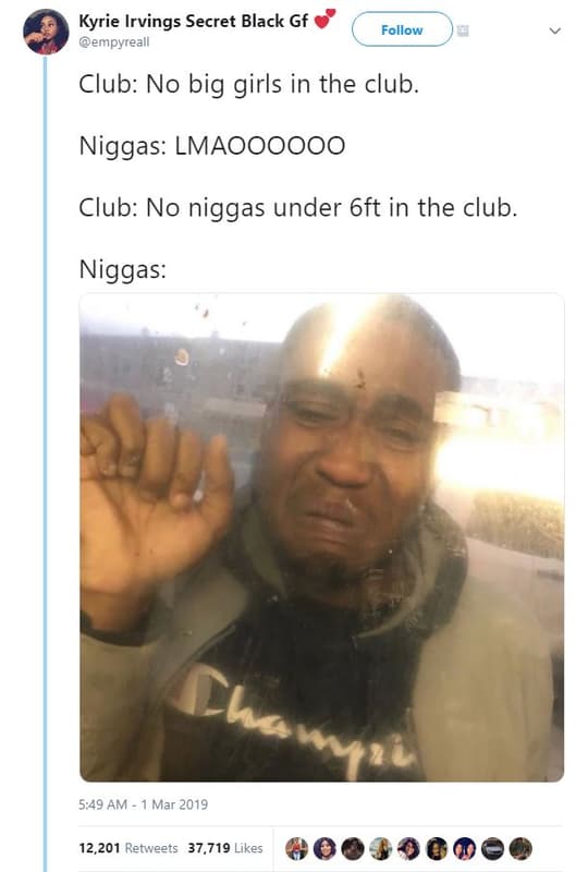 Kyrie irvings secret black gf empyreall follow club no big girls in the club. ni