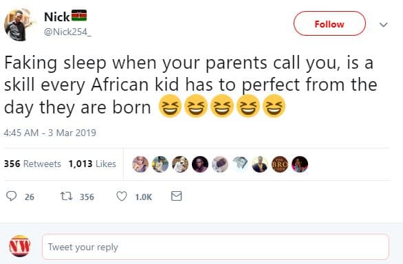 Nicki nick254 follow faking sleep when your parents call you is a skill every af