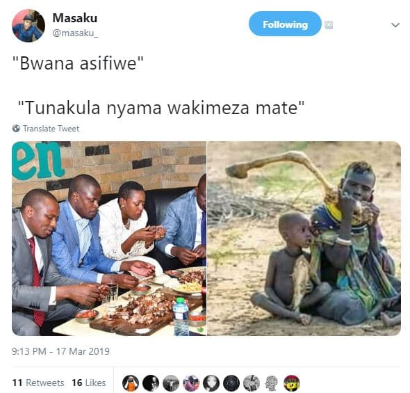 Masaku masaku _ following bwana asifiwe' tunakula nyama wakimeza mate' translate