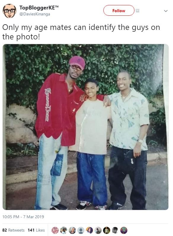 Topbloggerketm davieskinanga follow only my age mates can identify the guys on t