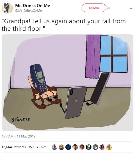 Mr. drinks on me mr_drinksonme follow grandpa! tell us again about your fall fro