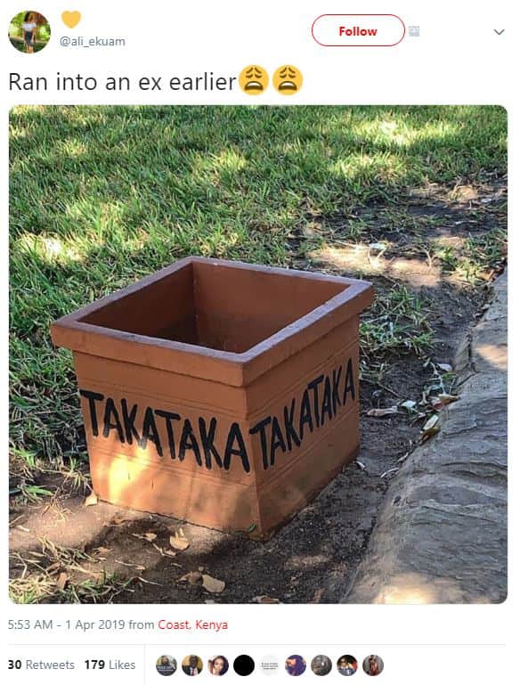 Follow ali_ekuam ran into an ex earlier 5.53 am apr from coast kenya 30 retweets