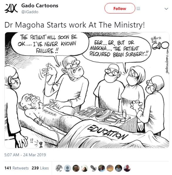 An gado cartoons igaddo follow dr magoha starts work at the ministry! the patien