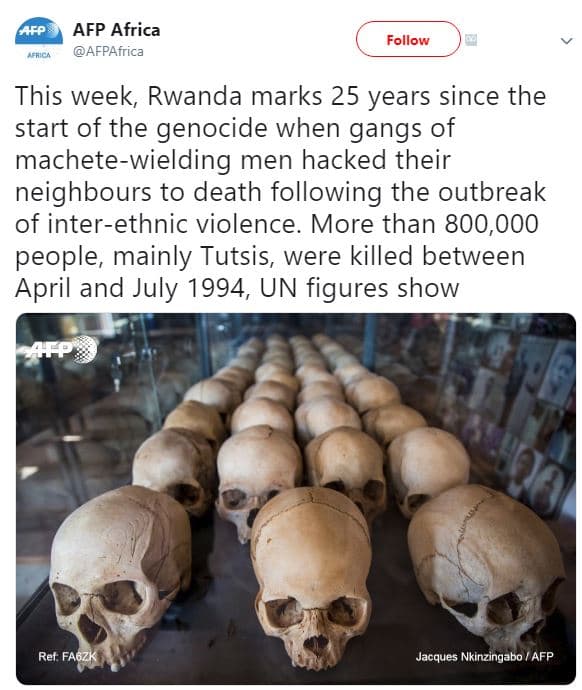 Afp afp africa afpafrica follow aehici this week rwanda marks 25 years since the