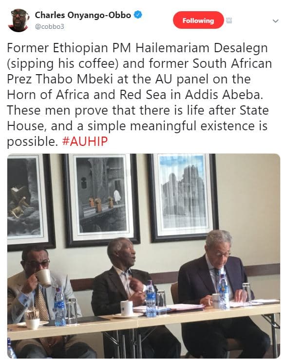 Charles onyangoobbo cobbo3 following former ethiopian pm hailemariam desalegn si