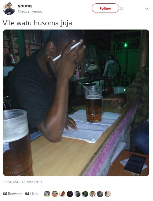 Young _ edgar_yungo follow vile watu husoma juja 11.04 am 12 mar 66 retweets 98
