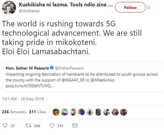 Kushikisha ni lazma. tools ndio zina shobanes follow the world is rushing toward