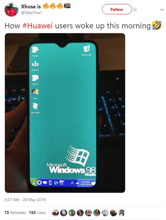 Xhosa is takatina1 follow how huawei users woke up this morning gobio ao as one