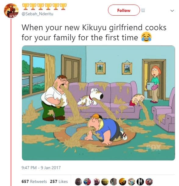 Sebah_nderitu follow when your new kikuyu girlfriend cooks for your family for t