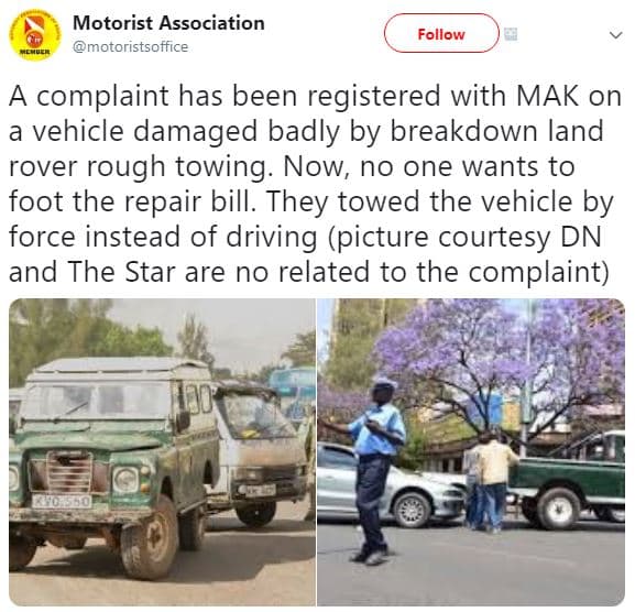 Motorist association motoristsoftice follow complaint has been registered with m