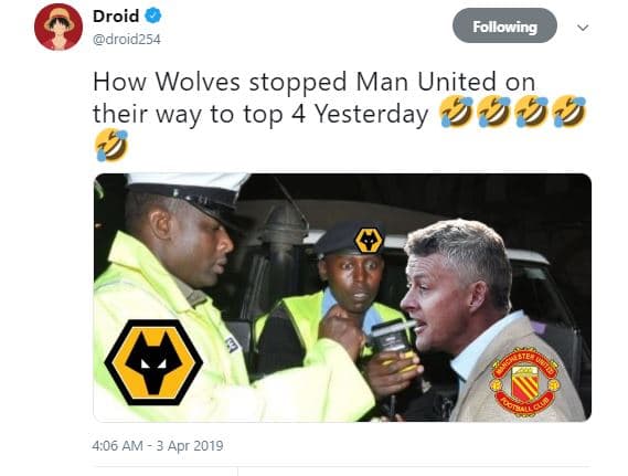 Droid droid254 following how wolves stopped man united on their way to top 4 yes