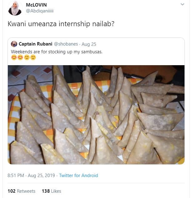 Mclovin abdiqaniiiii kwani umeanza internship nailab? captain rubani shobanes .