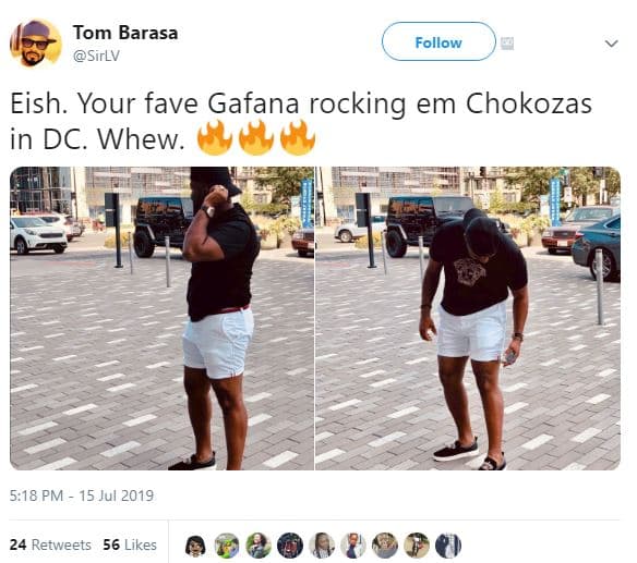 Tom barasa sirlv follow eish. your fave gafana rocking em chokozas in dc. whew.