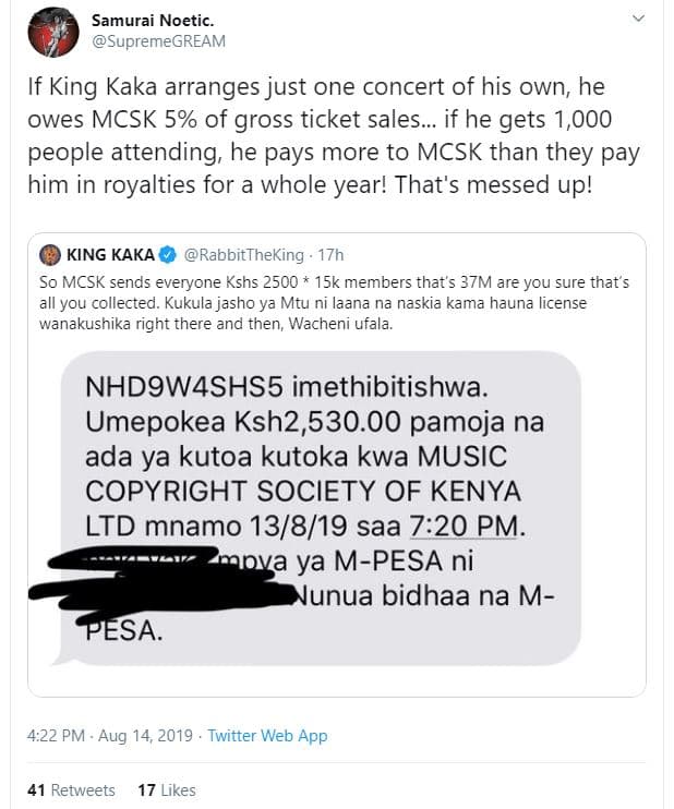 Samurai noetic supremegream if king kaka arranges just one concert of his own he