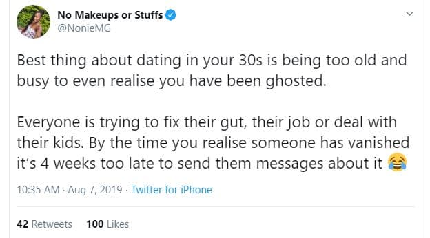 No makeups or stuffs noniemg best thing about dating in your 30s is being too ol