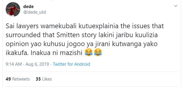 Dede dede_utd sai lawyers wamekubali kutuexplainia the issues that surrounded th