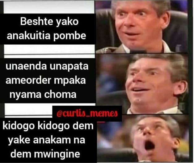 Beshte yako anakuitia pombe unaenda unapata ameorder mpaka nyama choma curli_mem