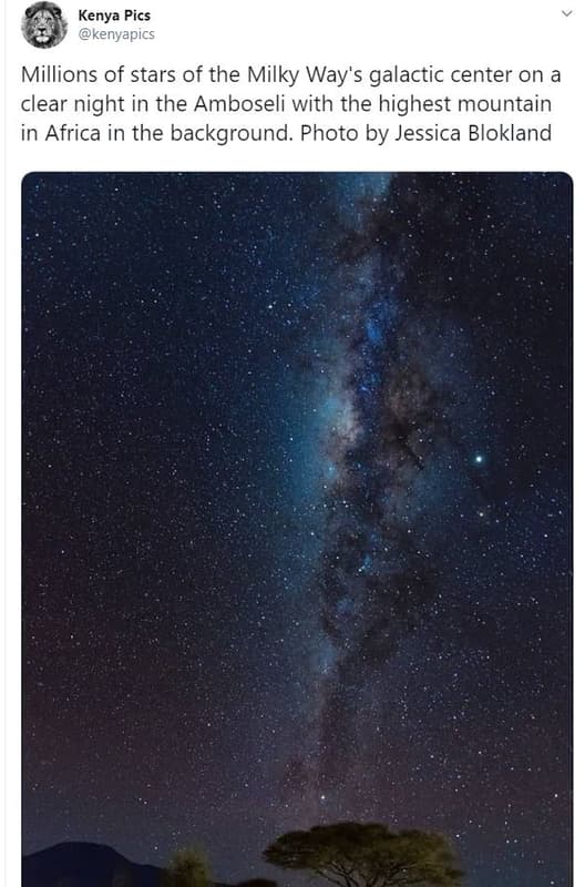 Kenya pics kenyapics millions of stars of the milky way's galactic center on a c