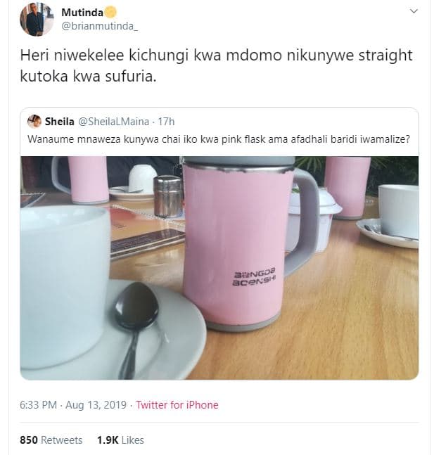 Mutinda brianmutinda_ heri niwekelee kichungi kwa mdomo nikunywe straight kutoka
