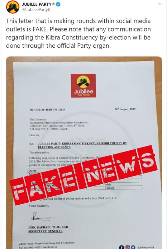 Jubilee party jubileepartyk this letter that is making rounds within social medi