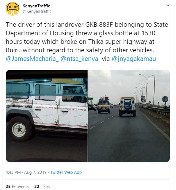 Kenyantraffic kenyantraffic the driver of this landrover gkb 883f belonging to s