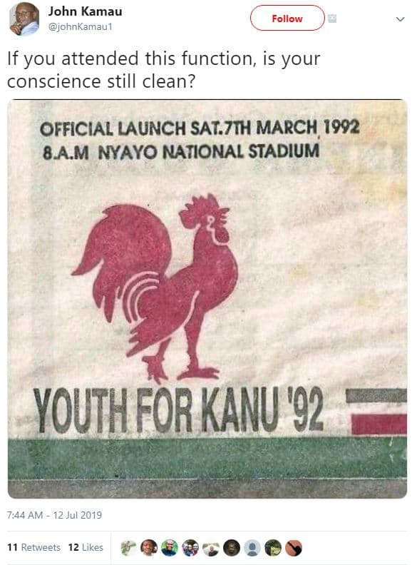 John kamau ohnkamaul follow if you attended this function is your conscience sti