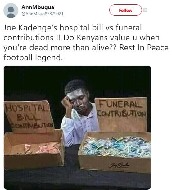 Annmbugua annmbug82879921 follow joe kadenge's hospital bill vs funeral contribu
