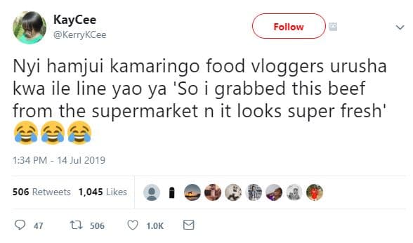 Kaycee kerrykcee follow nyi hamjui kamaringo food vloggers urusha kwa ile line y